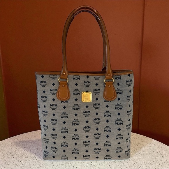 MCM Denim Tote w/COA - Picture 6 of 13